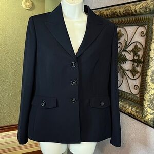 VTG EUC Kasper Classic Blue Button Up Blazer Sz 6